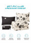 4-Pcs Printed Duvet Cover Set Queen Size 200x230cm, Brushed Microfiber Fabric (Without Filler) - 4