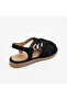 Genuine Leather Black Suede Comfortable and Stylish Women's Sandals - Elegance Is Always with You - 3