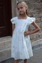 Girl's Dress with Cherry Embroidery and Guipure Detail, Ages 3-8, Ecru - 2