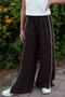 Girl's Sweatpants with Double Pockets on the Sides and Slits on the Legs, Ages 9-14, Dark Brown - 4