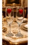 Red Heart Detailed Cocktail Glass Set of 2 - (Coffee Side Water/Cocktail Glass) 190 ml - 3
