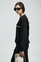 Angelına Women's Knitted Sweatshirt Black - 4