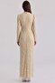 Exclusive Islamic Evening Dress with Pearl and Sequin Embellishments Cream 1039 - 5