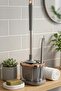 Toilet Brush and Cleaning Brush Set, Gray, Wall Mountable, 45 cm - 5