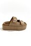 Giza Wicker Natural High Wedge Heel Women's Slippers - 3