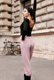 Lilac Mid-Waist Tie Detailed Jogger Sweatpants