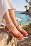 Women's Powder Buckle Fabric Mary Jane Ballerinas 26Pfd20626F - 2
