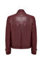 Paloma Women Burgundy Short Oversized Biker Leather Jacket 25Wgd5608Ve - 2
