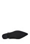 Women's Black Open Back Thick Short Heeled Leather Shoes 26Pfd140618 - 5