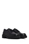 Women's Black Lace-Up Leather Casual Shoes 25Afd510018 - 3