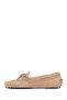 Women's Beige Tasseled Shoes, Suede Leather Loafer 26Pfd290310 - 3