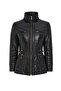 Alexandra Women's Black Hooded Fur Leather Coat 24Wge52851M - 4