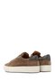 Women's Beige Lace-Up Thick Sole Suede Genuine Leather Sneaker, Winter Sports Shoes 25Afd370010 - 5