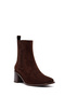 Women's Brown Thick Heeled Suede Leather Chelsea Boots 25Wfd188210 - 8