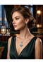 Silver Color Van Cleff Clover Stone Six Model Ball Chain Steel Necklace - 3