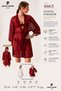 4663 Women's Lace Dressing Gown-Burgundy