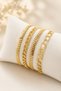 Colorfast Gold Color 4-Piece Milky Way Detail Women's Bracelet Set - 4