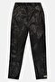 Women Skinny Fit Leather Split Pants, Black - 3