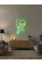 Uzaylı Figürü LED Neon Tablo | Pop Culture Duvar Dekoru | Pleksi Aydınlatmalı Genç Odası Tablosu - 4