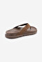 Women's Genuine Leather Flip-Flops Casual Slippers Tarkin Brown Suede - 7