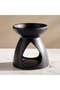 Ain Ceramic Oil Burner 10x10x11cm - Black - 2
