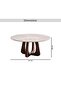 Prisien Coffee Table Marble - Beige Walnut - 6