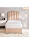 ANNA SINGLE BED VELVET BEIGE 90X200 CM - 2