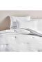 Waffle Stripe 3- Piece King Comforter Set 240x260cm - White - 2