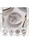 Color Whirl Porcelain Dessert Plate Dia16cm -grey - 5