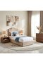ANNA SINGLE BED VELVET BEIGE 120X200 CM