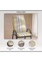 Mono Stripe Printed Water Repellant Outdoor Sun Lounger Seat Pad 45x114x5cm - Grey/yellow - 6