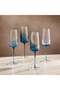 Lona 4-piece Flute Glass Set 225ml -blue