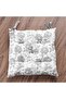 English Garden Printed Cotton Chairpad 40x40cm - Grey - 4