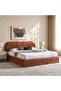 Nadia King Bed 180x200 With Hydraulic Storage- Brown