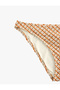 Textured Plaid Bikini Bottom - 6