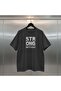 Strong Digital Printed Oversize Black T-Shirt