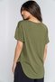 Solid Round Neck Short Sleeve Blouse - 4