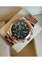 Green Dial Steel Men's Wristwatch - 2