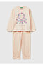 Boy's fluffy, glittery, printed long-sleeve pajama set