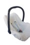 Muslin Stroller Set Ecru - Elastic Baby Carrier Cover and Ruffled Stroller Cover 100% Cotton Oeko-Tex - 5