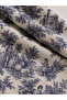 French Country Patterned Tasseled Duck Fabric Tablecloth - 2