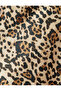Long Satin Leopard Skirt Standard Waist - 6
