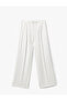 Women's High Waist Palazzo Pants with Pockets Viscose Fabric - 3