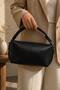 Women's Lock Detailed Hand and Shoulder Bag, Adjustable Shoulder Strap, Zippered Daily Stylish Bag
