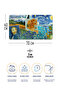 Van Gogh Themed Non-Slip Rubber Base with Stitched Edges Bathroom Balcony Kitchen Mat 40X70Cm - 5