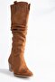 Tan Suede Women's Boots J404040102 - 7