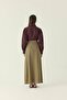 Seam Detail Skirt Light Khaki - 4