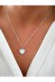 White Heart Necklace Silver - 2