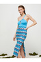 Covered One Shoulder Swimsuit with Window Detail - 3
