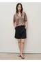 Denim Bermuda Shorts with Pleats - 2